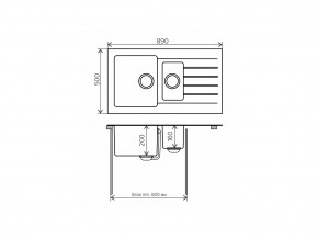 Мойка комбинированная Tolero twist TTS-890 Белый 923 в Верхнем Уфалее - verhnij-ufalej.mebel74.com | фото 2