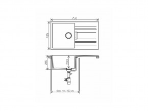 Мойка кварцевая Tolero Loft TL-750 Белый 923 в Верхнем Уфалее - verhnij-ufalej.mebel74.com | фото 2