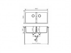 Мойка кварцевая Tolero Loft TL-862 Серый металлик 001 в Верхнем Уфалее - verhnij-ufalej.mebel74.com | фото 2