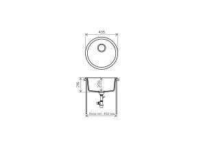 Мойка кварцевая Tolero R-104 Серый металлик 001 в Верхнем Уфалее - verhnij-ufalej.mebel74.com | фото 2