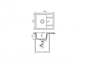 Мойка кварцевая Tolero R-107 Темно-бежевый 823 в Верхнем Уфалее - verhnij-ufalej.mebel74.com | фото 2