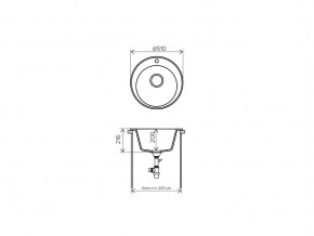 Мойка кварцевая Tolero R-108 Серый металлик 001 в Верхнем Уфалее - verhnij-ufalej.mebel74.com | фото 2