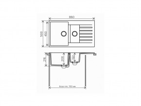 Мойка кварцевая Tolero R-118 Серый металлик 101 в Верхнем Уфалее - verhnij-ufalej.mebel74.com | фото 2