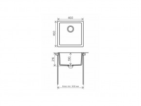 Мойка кварцевая Tolero R-128 Темно-бежевый 823 в Верхнем Уфалее - verhnij-ufalej.mebel74.com | фото 2