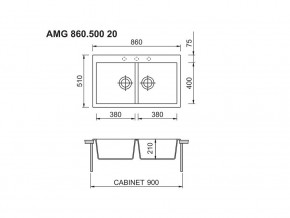 Мойка Longran Amanda AMG 860.500 20 в Верхнем Уфалее - verhnij-ufalej.mebel74.com | фото 2