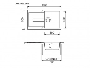 Мойка Longran Amanda AMG 860.500 в Верхнем Уфалее - verhnij-ufalej.mebel74.com | фото 2