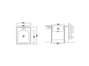 Мойка накладная Ukinox ECO500.600 в Верхнем Уфалее - verhnij-ufalej.mebel74.com | фото 2