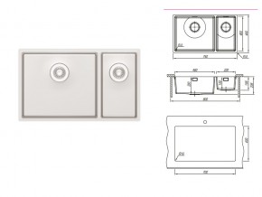 Подстольная мойка Оптима-HM 460/220.400.20.10 в Верхнем Уфалее - verhnij-ufalej.mebel74.com | фото 2