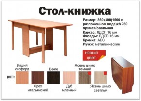 Прямой стол-книжка венге в Верхнем Уфалее - verhnij-ufalej.mebel74.com | фото 2