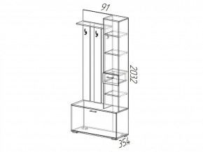 Прихожая Ника ВЗ 910 Белый в Верхнем Уфалее - verhnij-ufalej.mebel74.com | фото 2