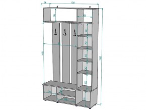 Прихожая с зеркалом V20_M в Верхнем Уфалее - verhnij-ufalej.mebel74.com | фото 3