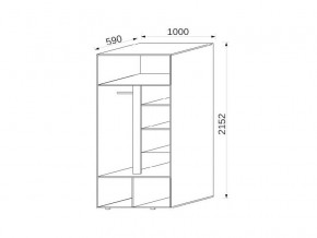 Шкаф 2-х дверный МДФ Некст в Верхнем Уфалее - verhnij-ufalej.mebel74.com | фото 2