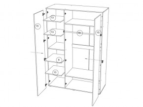 Шкаф 3-х створчатый Валенсия Миф в Верхнем Уфалее - verhnij-ufalej.mebel74.com | фото 2