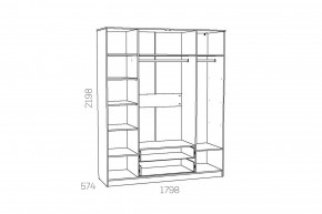 Шкаф комбинированный Оливия НМ 011.84 Х в Верхнем Уфалее - verhnij-ufalej.mebel74.com | фото 3