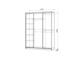 Шкаф-купе Бассо 2-600 дуб сонома/белый в Верхнем Уфалее - verhnij-ufalej.mebel74.com | фото 3