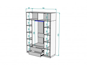 Шкаф Malta light H302 с антресолью HA4 Белый в Верхнем Уфалее - verhnij-ufalej.mebel74.com | фото 2