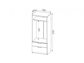 Шкаф с 2-мя ящиками МДФ Фаворит в Верхнем Уфалее - verhnij-ufalej.mebel74.com | фото 2