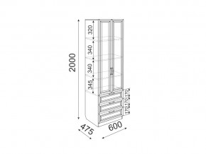 Шкаф с ящиками 600 Остин модуль 4 в Верхнем Уфалее - verhnij-ufalej.mebel74.com | фото 2