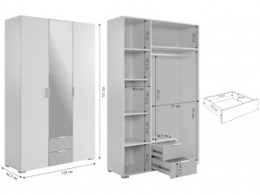 Шкаф трехдверный 109.02 Зефир белый в Верхнем Уфалее - verhnij-ufalej.mebel74.com | фото 2