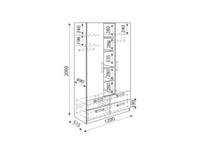 Шкаф трехсекционный Дуглас модуль 2 в Верхнем Уфалее - verhnij-ufalej.mebel74.com | фото 2