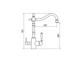 Смеситель Classic LM2193 Bronze в Верхнем Уфалее - verhnij-ufalej.mebel74.com | фото 2