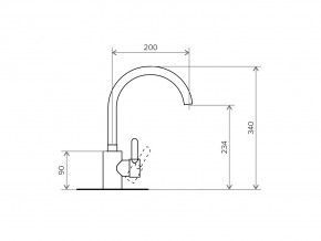 Смеситель кухонный Элара Polygran Песочный 302 в Верхнем Уфалее - verhnij-ufalej.mebel74.com | фото 2