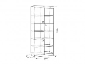 Стеллаж Форсаж дуб крафт золотой/белый в Верхнем Уфалее - verhnij-ufalej.mebel74.com | фото 2