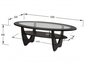 Стол журнальный Юпитер со стеклом СЖС-01 венге в Верхнем Уфалее - verhnij-ufalej.mebel74.com | фото 2