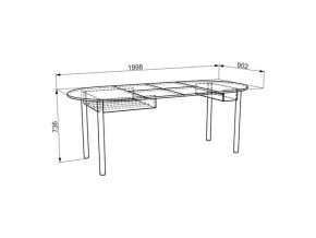 Стол обеденный Квартет дуб сонома в Верхнем Уфалее - verhnij-ufalej.mebel74.com | фото 3