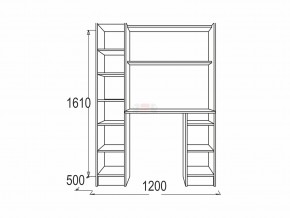 Стол письменный Омега 2 ясень анкор в Верхнем Уфалее - verhnij-ufalej.mebel74.com | фото 2