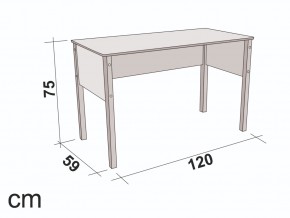 Стол письменный Svogen сине-белый в Верхнем Уфалее - verhnij-ufalej.mebel74.com | фото 2