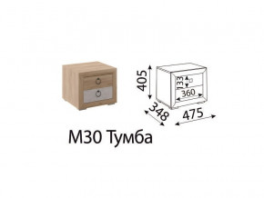 Тумба прикроватная Глэдис М30 Дуб золото в Верхнем Уфалее - verhnij-ufalej.mebel74.com | фото 2