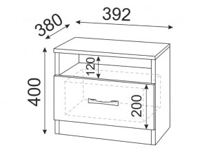 Тумба прикроватная Осло модуль 3 Дуб золото в Верхнем Уфалее - verhnij-ufalej.mebel74.com | фото 2