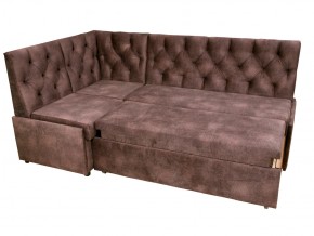 Угловой диван Призма со стяжкми коричневый со спальным местом в Верхнем Уфалее - verhnij-ufalej.mebel74.com | фото 4